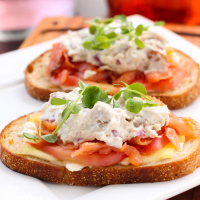 Smoked Salmon and Whitefish Salad Melts